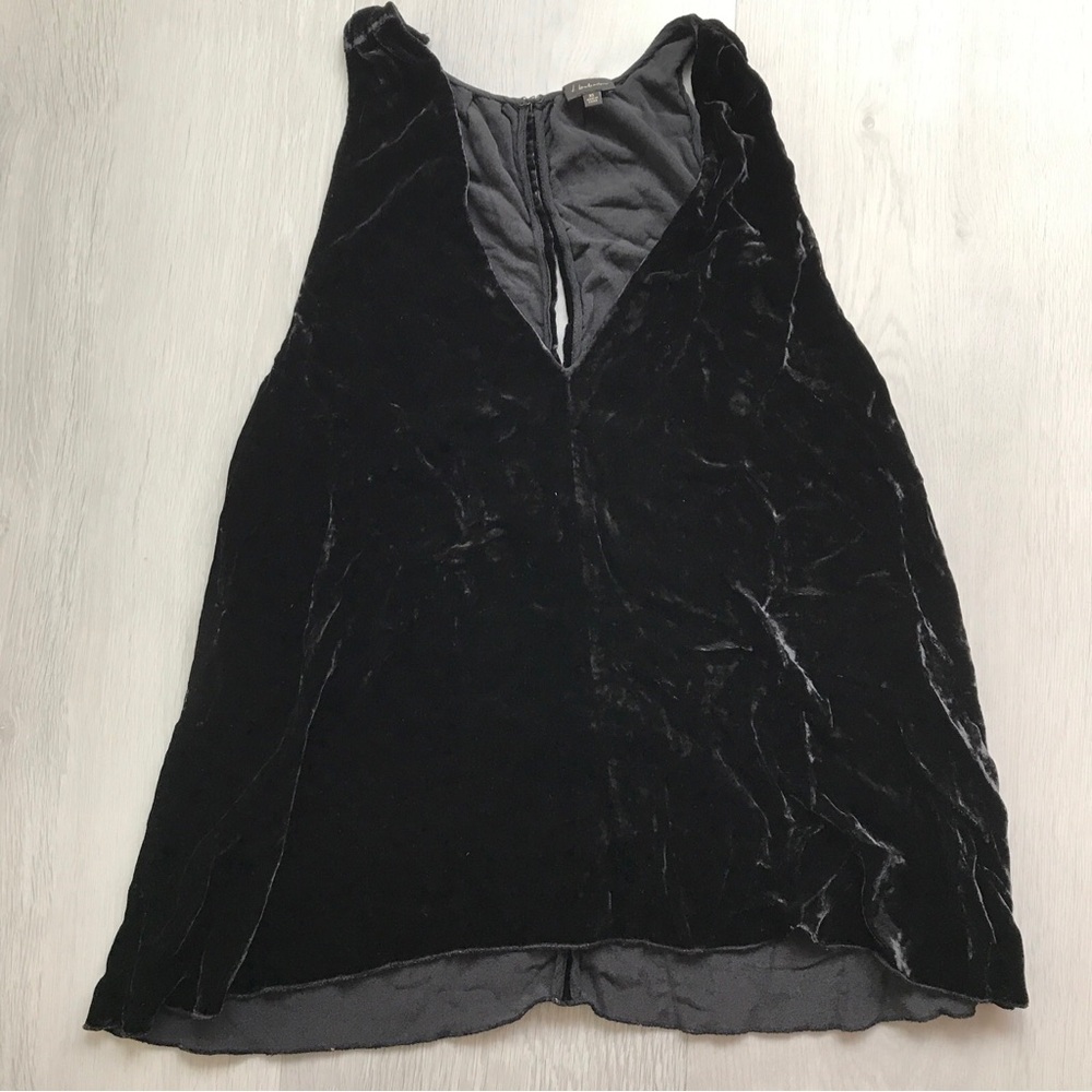 ARITZIA T BABATON VELVET V NECK SHIRT BLACK TANK WOMENS XS